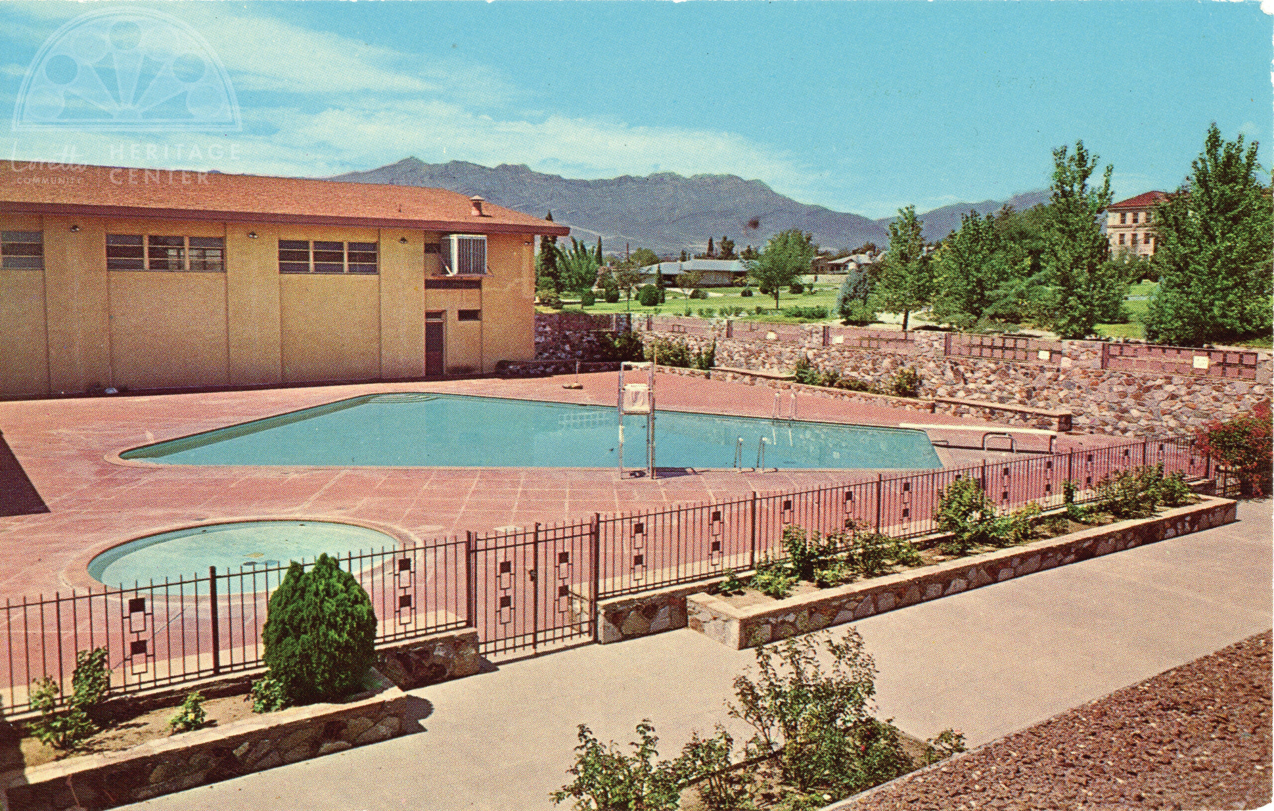 Swimming pool at Loretto Academy Postcard