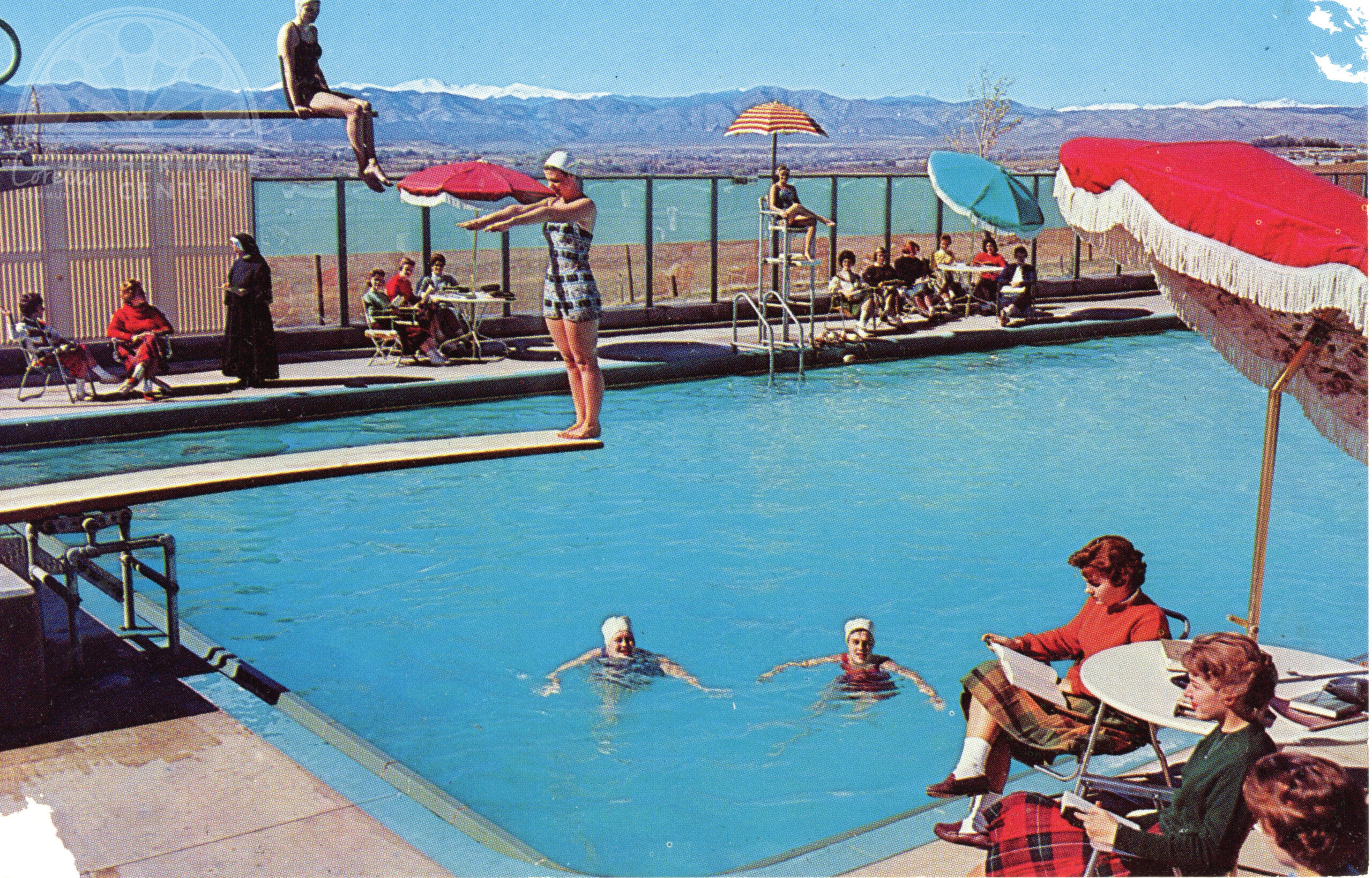 Loretto Heights College Swimming Pool Postcard